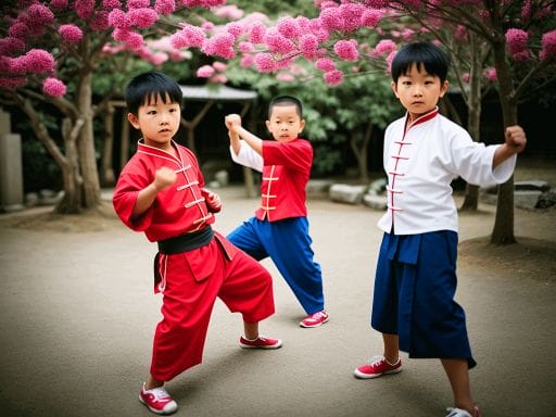 Sicht aufs Leben - Kinder machen Kung Fu mit Spass